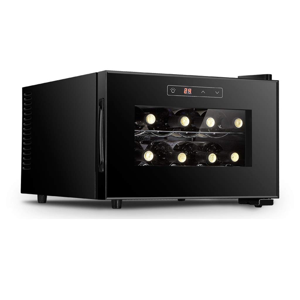 WSMLA 12 Botella Independiente del refrigerador de Vino Mini Vino de la Temperatura Constante del gabinete Dos Capas de Vidrio Templado Proteger contra Rayos UV La prevención de los Rayos UV del Vino