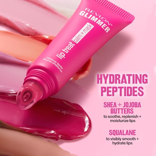 Revlon Glimmer Lip Treat Balm + Mask, 001 Scent Free, 0.4 fl oz - image 8