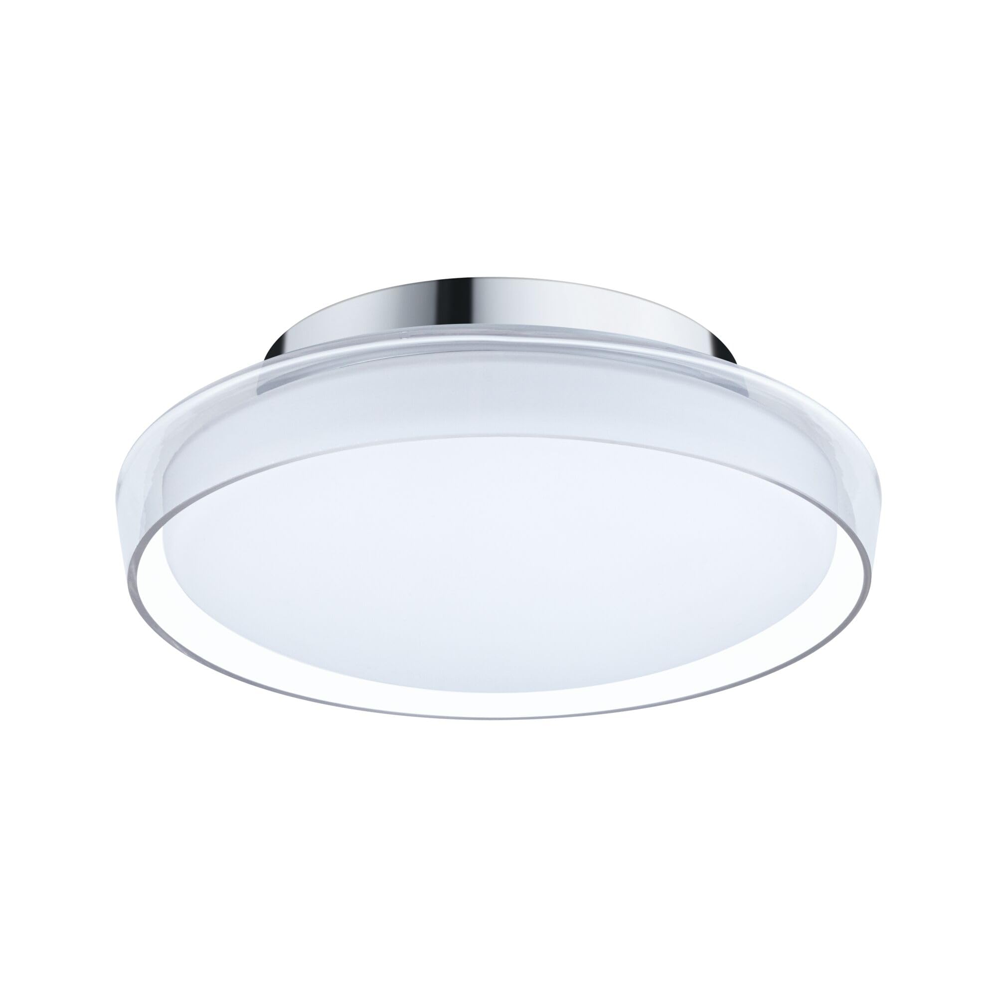Paulmann 71078 Plafoniera LED Selection Bathroom Luena IP44 3000K 600lm 230V 11,5W vetro, cromo, luce da bagno