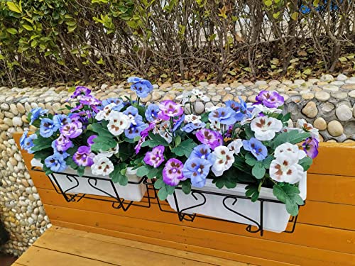 8 fiori artificiali imitazione viola del pensiero