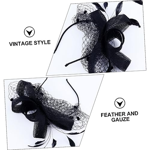 Bibi fascinator rétro Veemoon voile résille accessoire de coiffure de soirée - 4