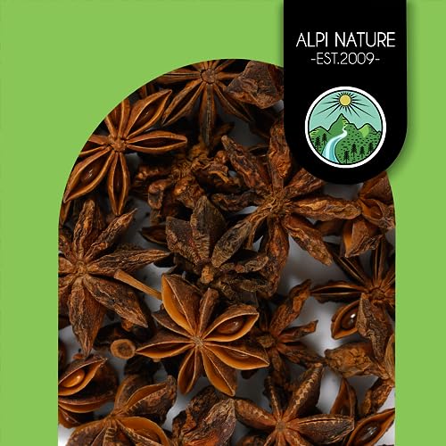Alpi Nature Star Anise Whole 125g 4.4 oz, Whole Star Anise Pods for Cooking and Mulled Wine