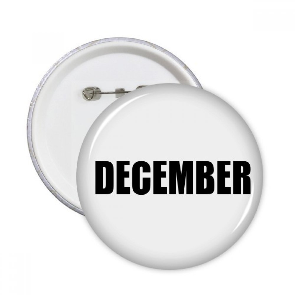 Badge rond Décembre idée cadeau pin's noir multicolore