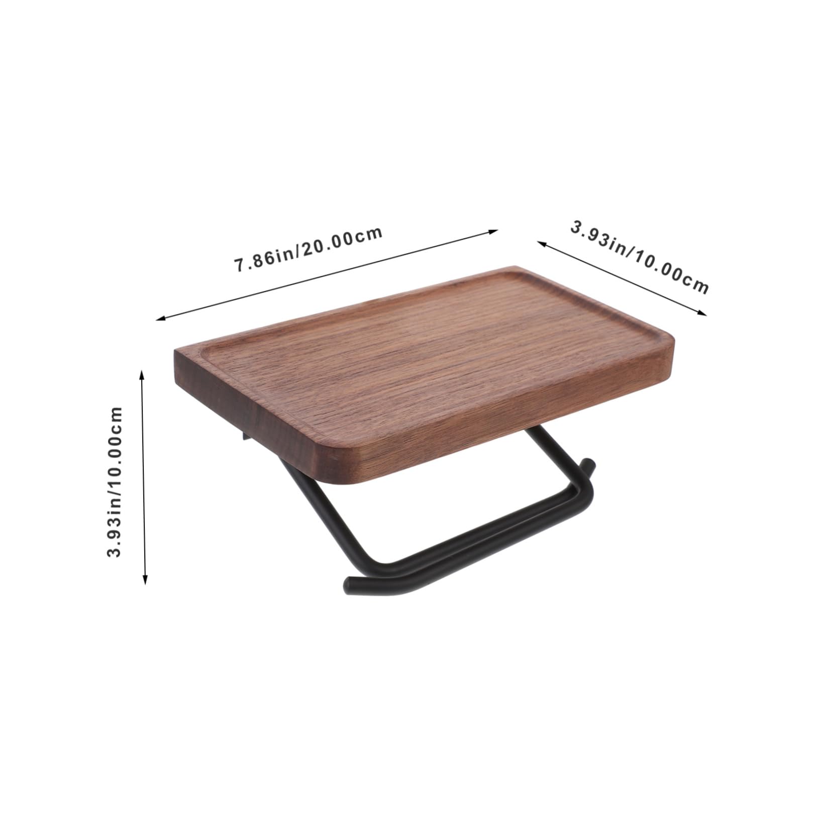 Portarotolo Bagno senza Fori Marrone 20cm con 2 Aste