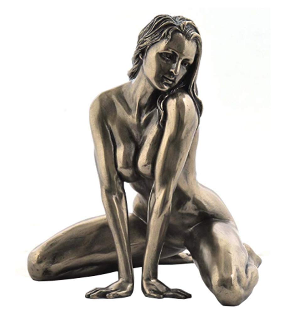 5 Inch Figure Female Nude on Floor Straddling Arm Display Decor