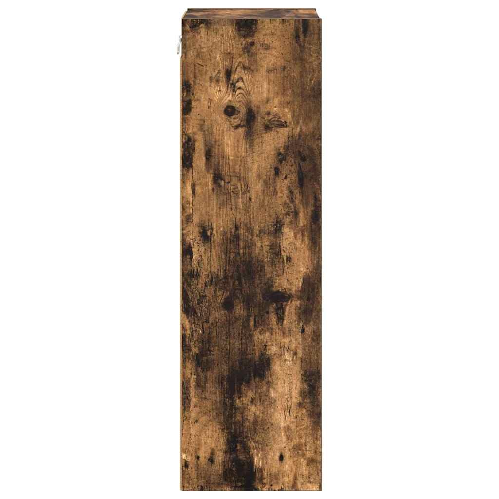 Hängeschrank für die Küche, Wandregal aus Holzwerkstoff in Geräucherte Eiche, moderner Küchenschrank mit Stauraum, 30 x 29,5 x 100 cm, für eine ordentliche Küchenorganisation
