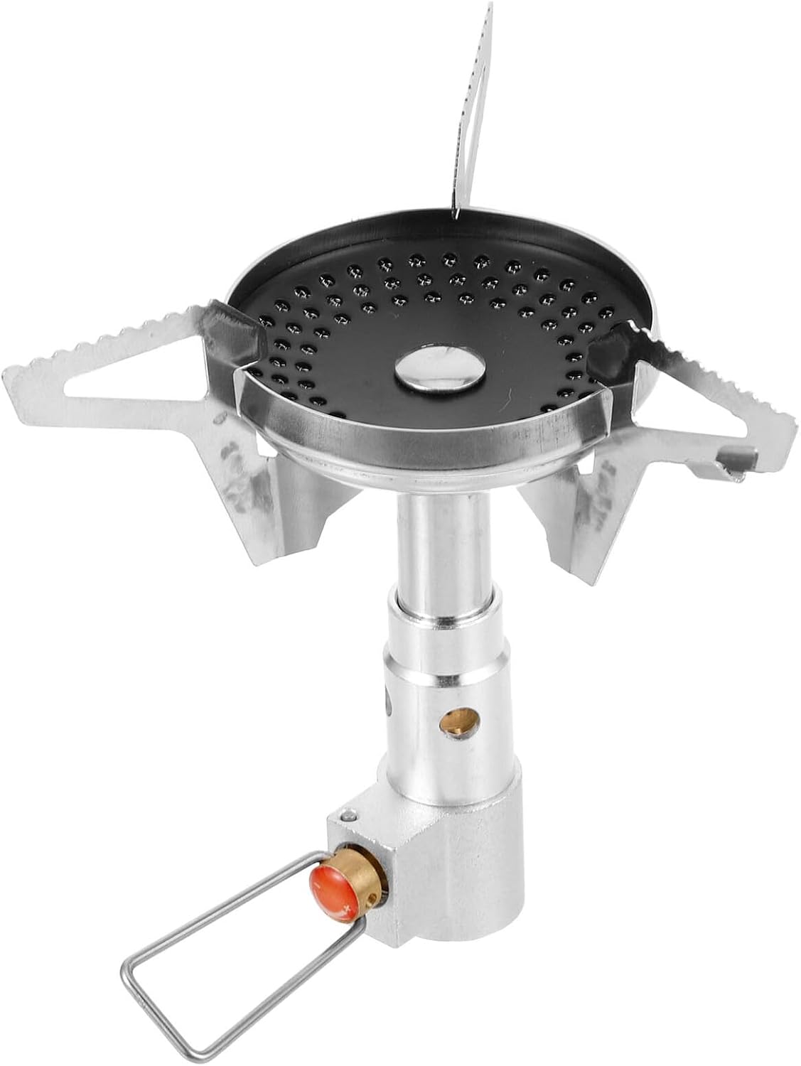 Uonlytech Portable Camping Stove Burner Mini Metal Outdoor Detachable Windproof Stove for Backpacking and Hiking Camp Kitchen Supplies