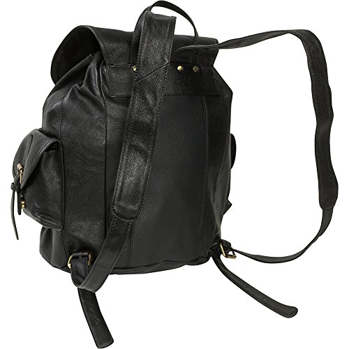 Urban Buckle- Flap BackPack (Black)4