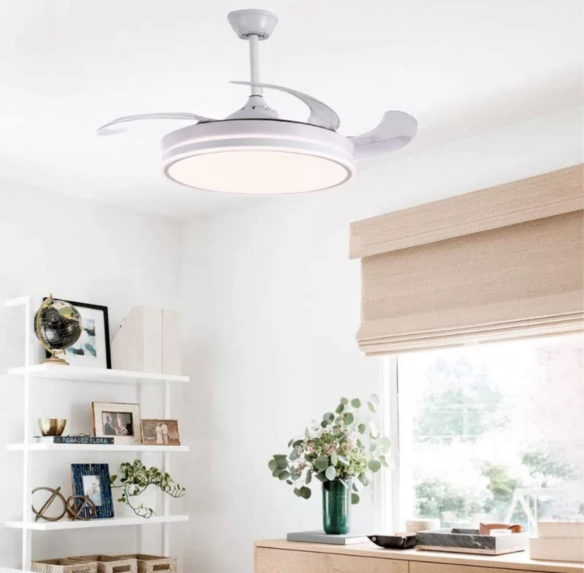 Ventilatore Da Soffitto Cocon DC Con LED Regolabile - 4 Pale In Policarbonato E Telecomando - Foto 7