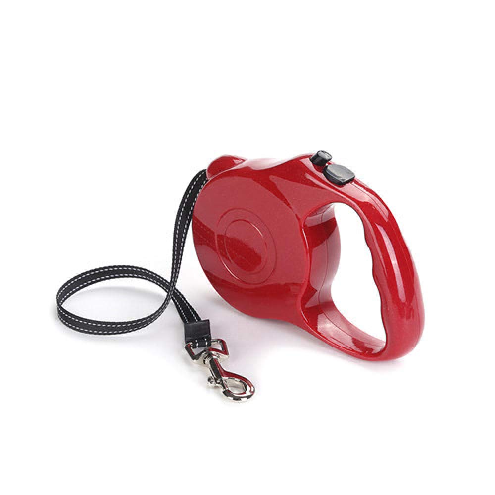 Guinzaglio Automatico per Cani Rosso 300 cm 5 m Guinzaglio per Cani Retrattile Automatico in Nylon per Cani Guinzaglio Estensibile per Passeggiate con Cuccioli 5 m, guinzaglio di trazione PE