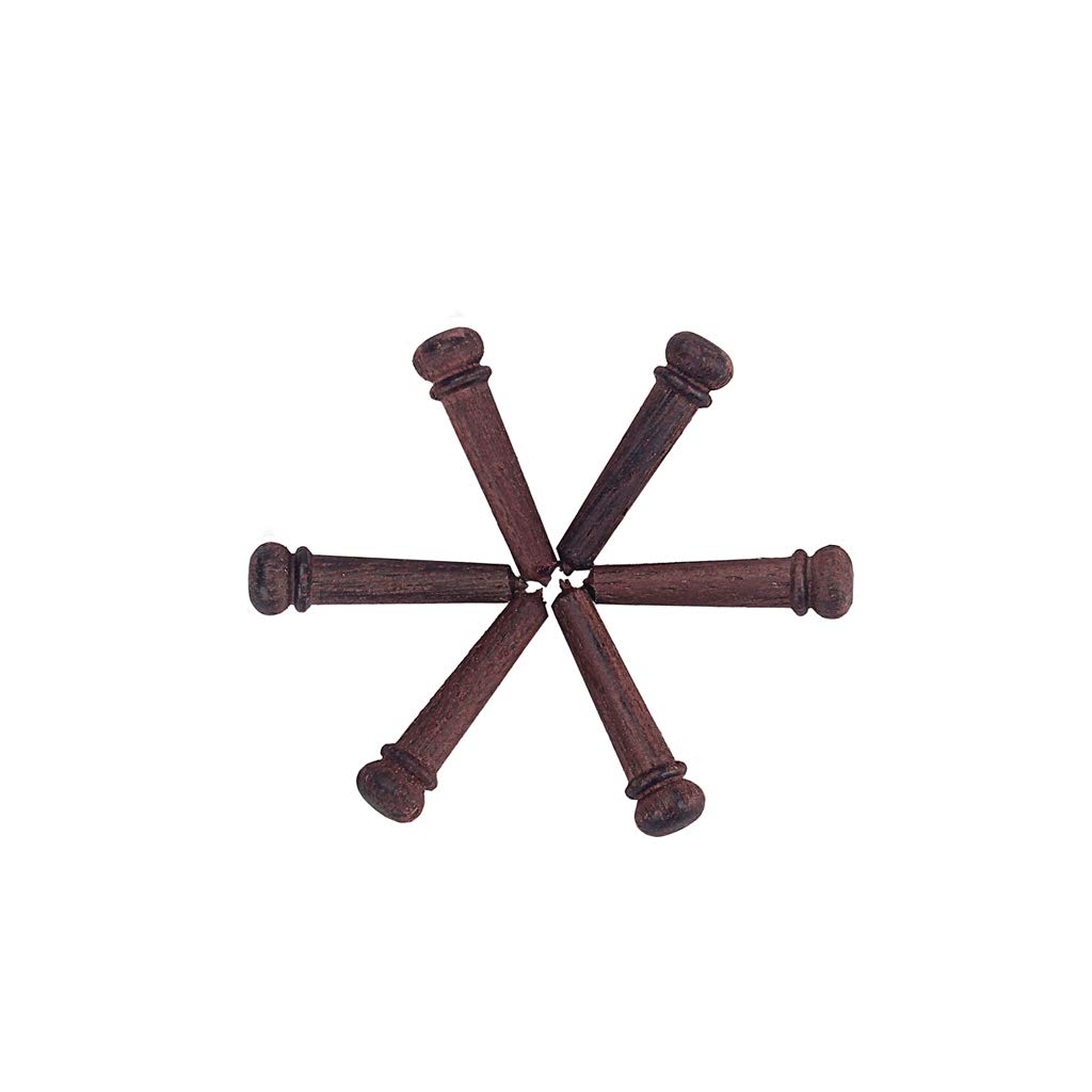 Piroli Per Chitarra Acustica - 6 Pezzi In Ebano Con Intarsi In Abalone, Con Estrattore