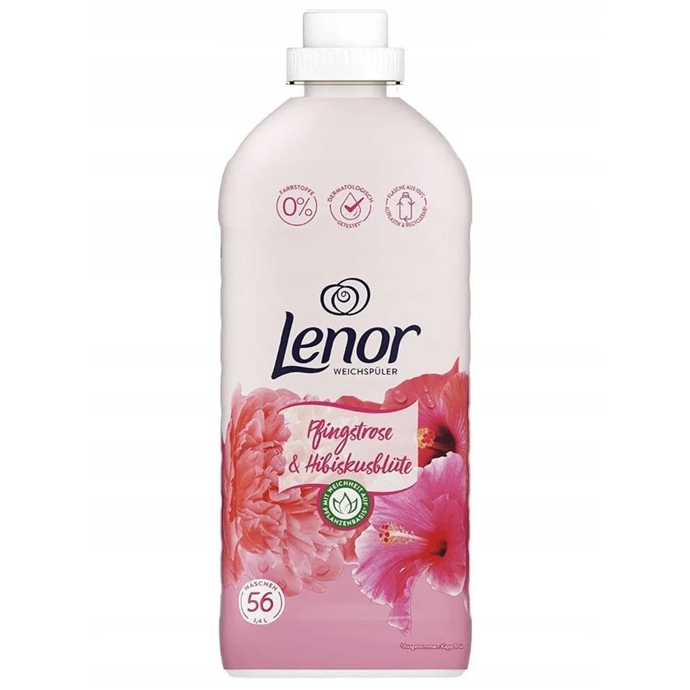 6er Pack - Lenor Weichspüler flüssig - Pfingstrose & Hibiskusblüte - 56 Wäschen/ 1400 ml