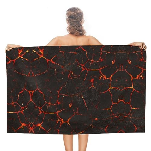 MHYRAC Toalla de playa, toalla de baño de lava volcánica, toalla absorbente para natación, deportes, viajes