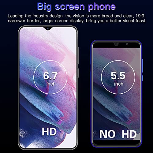 Firzero Unlocked Smartphones, S21+Ultra Android 10.0 Smart Phone Hd Full Screen Phone, 6.7Inch Water Drop Screen 2Gb+16Gb Face Id Facial Recognition Unlocked Cell Phones, 6800Mah Large Battery #TOP7