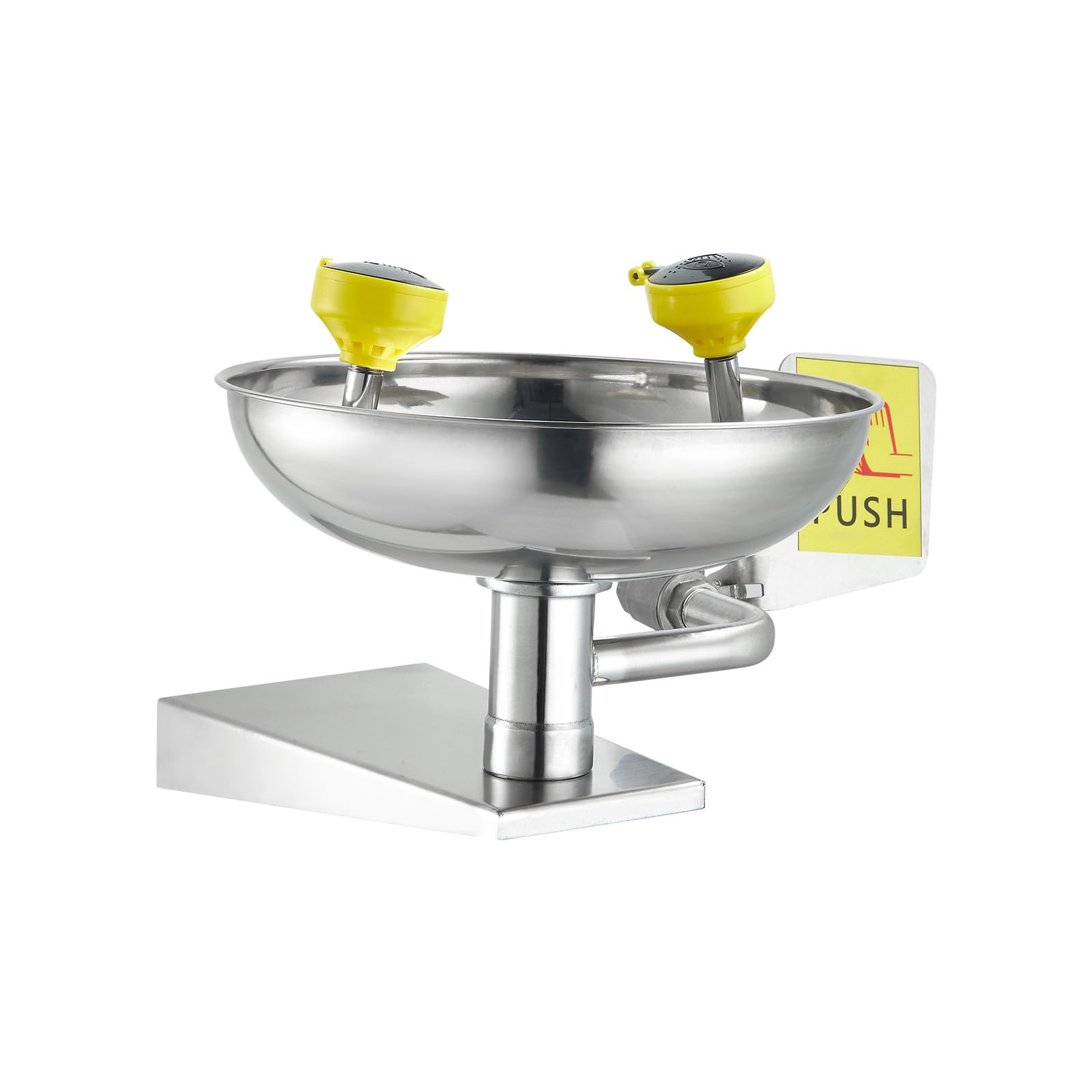 VEVOR Augenspülstation 27 cm, wandmontierte Augendusche aus Edelstahl, Notfallwaschbecken 410x330x240 mm, Augenreinigungsgerät, ideal für Labore, Fabriken, Schulen, Baustellen