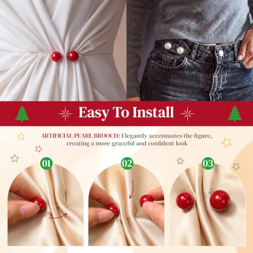 Image of WILLBOND 6 Pcs Pearl Brooch Pins for Women