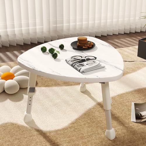 KUNRUI Mesa de Comedor Plegable Triangular, Comedor Té Café MDF Mesa Pequeña, Pequeño Escritorio para Tatami Sentado en El Suelo Dormitorio Ventana de La Bahía Sala de Té(Style 3,50cm)