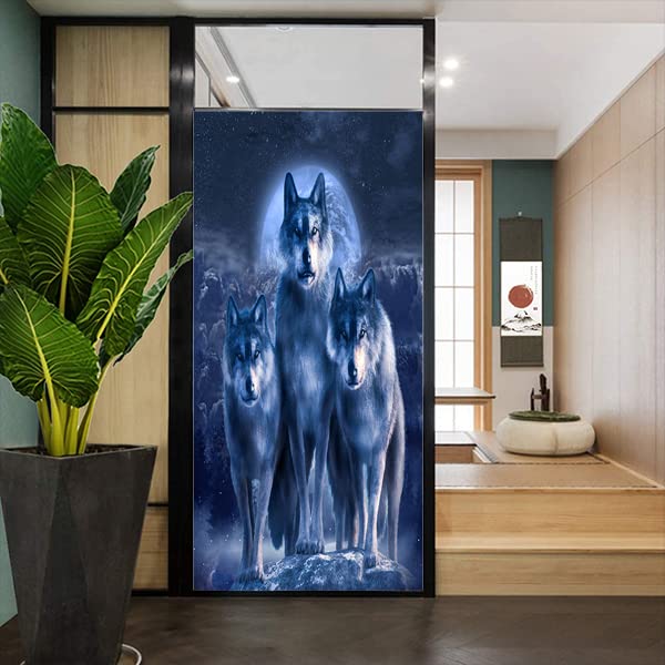 Vinilo decorativo para ventana Horror Wolves 23.6x35.4 in miniatura 5