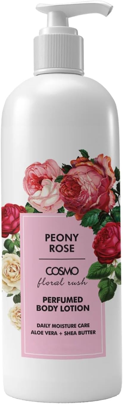 CD COSMO DESIGNS Floral Rush Peony Rose Perfumed Body Lotion 1000ml, Aloe Vera + Shea Butter, Daily Moisture Care, For Men and Women-image-5