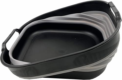 Miniatura 3 de SAMMART Sartén plegable de 10L (2.64 galones), lavabo plegable, tina portátil para lavar platos, bandeja de almacenamiento de cocina que ahorra