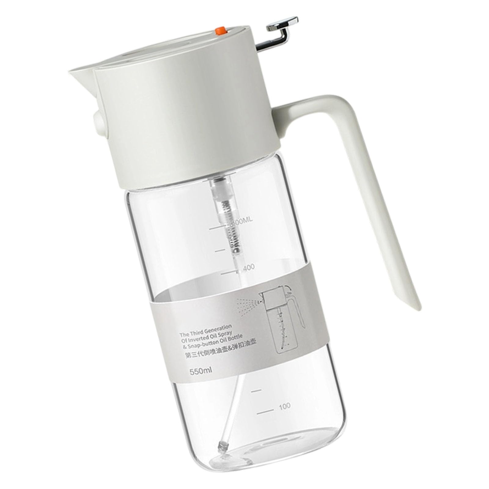 Kaeltsyn Premium 550ML Kitchen Oil Sprayer High Borosilicate Glass Dispenser Bottle for Cooking and Grilling Sprinkle Bottle