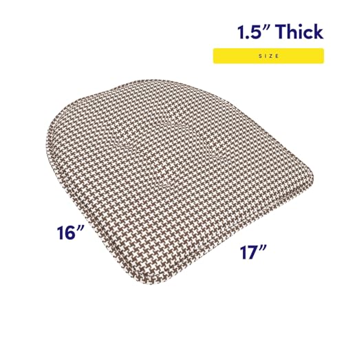 image for Sweet Home Collection Chair Cushion Memory Foam Pads Tufted Slip Non S