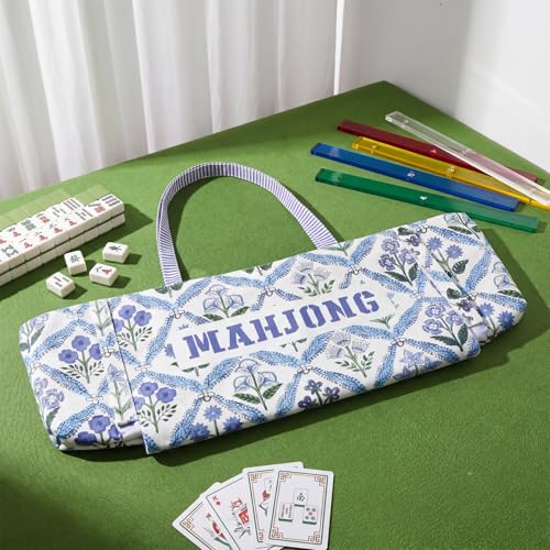 Bolso Mahjong Floral Canvas 28x9 Pulgadas Organizador miniatura 5