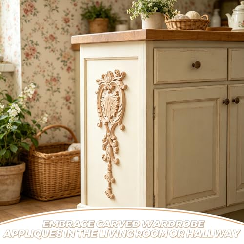 Apliques de madera tallada para muebles y decoración de puertas 4