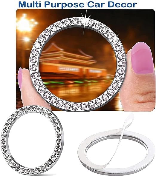 Image of VRT 3D Chrome Emblem Automotive Car, Bike Badges Logo Self Adhesive Sticker (Engine Start Stop Ignition Key Ring, Silver)