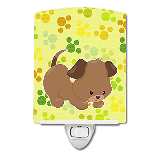 Lámpara de noche de cerámica con diseño de cachorros