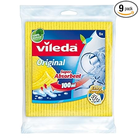 Vileda Sponge Cloth [European Import] - 9 Count (3 x 3)