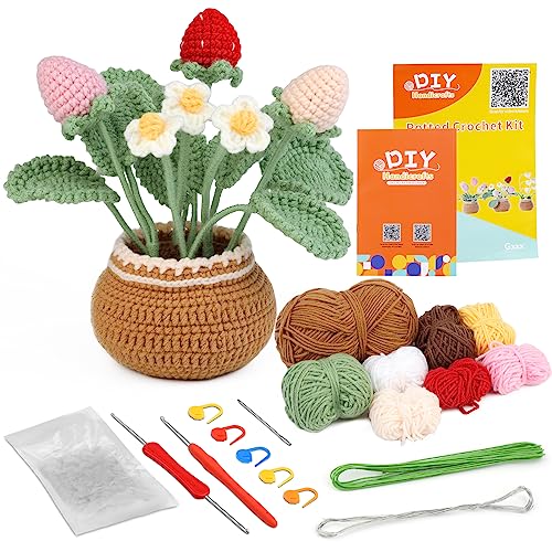Kit crochet débutant fraise RMTIME pour des après-midis créatifs