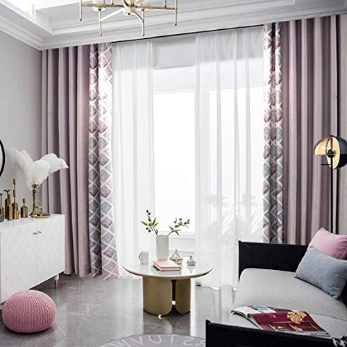 yug Cortina De Mosaico Púrpura Sala De Estar Dormitorio Ventana De La Ventana De Piso A Techo Decoración De Sombreado De Ventana Estilo Nórdico Cálido Y Simple Moderno