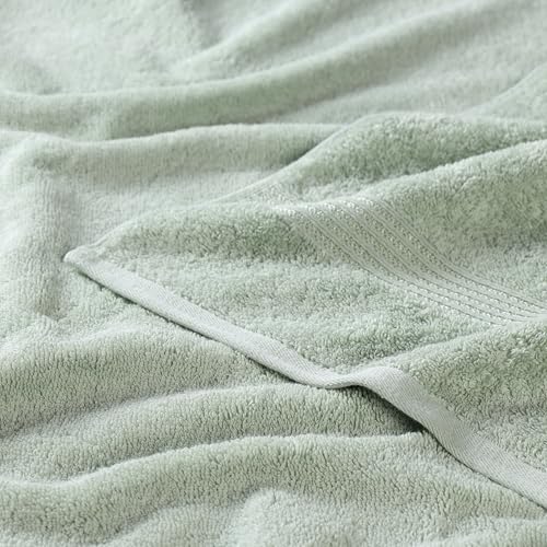 Superior Luxus Baumwolle Badetuch-Set - 6-teiliges Handtuch-Set, hochwertige ägyptische Baumwolle, salbeigrün – Ansicht 4