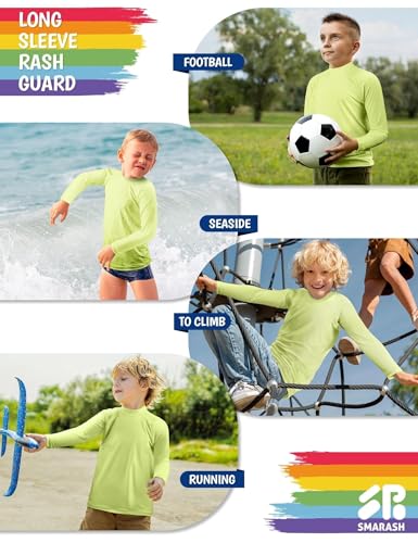 Image of Boys Rash Guard Swim Shirts Long Sleeve UPF 50+ Swimwear Toddler Kids Sun Protection SPF Water Surfing Swimming Shirts 0-16Y