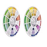 Prettyia 2pcs Portable Coloring Matching Guide Color Wheel Mixing Chart for Blending Tool Hair...