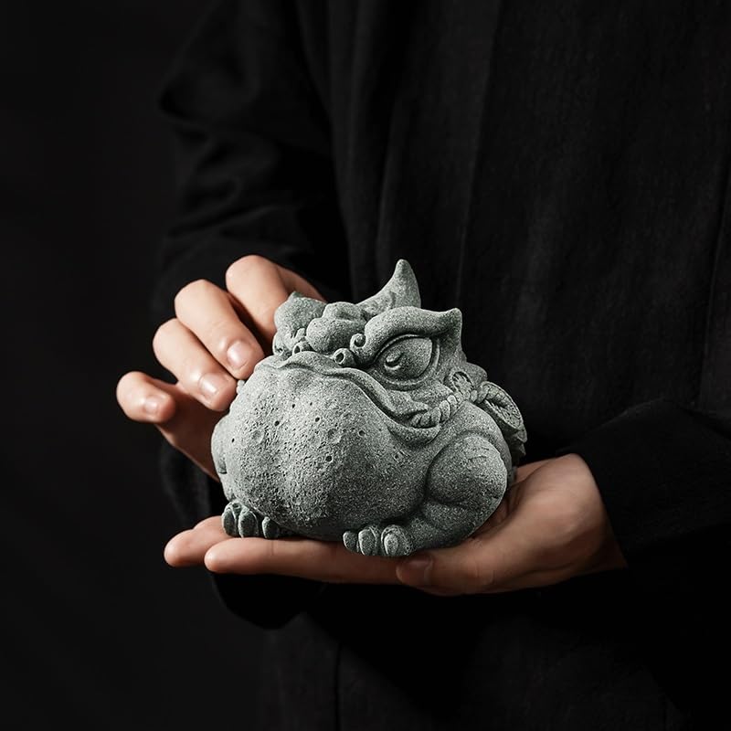 Ornements de bureau chinois TUSUOD en grès vert pour amateurs de thé - 7