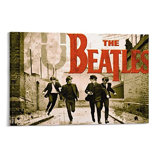 Poster décoratif rétro Beatles sur toile, affiches murales et image d’art – Décoration moderne pour chambre à coucher… - Les Beatles, Paul McCartney, John Lennon, RIngo Starr, George Harrison Poster décoratif rétro Beatles sur toile, affiches murales et image d'art - Décoration moderne pour chambre à coucher…