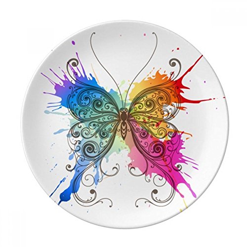 Ink-Painting Style like Butterfly Decorative Porcelain Dessert Plate 8 inch Dinner Home Gift