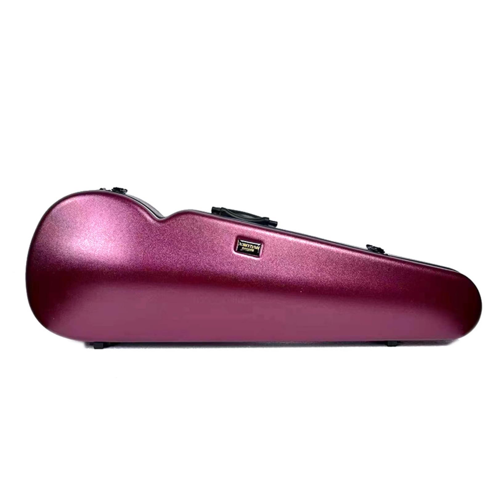 Qianly Estuche Triangular Violín Antigolpes Estuche Violín con Correa Resistente Funda para Violinistas, Ensayos, Array, Rojo Vino, 3/4