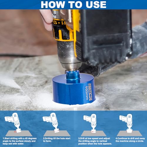 FANTICDE Diamond Drill Bit Set, 12PCS Brazing Core Hole Saw Cutter Tools Set, Diamond Hole Saw Core Drill Bit for Porcelain Tile Ceramic Stone Granite Marble Glass (6mm-50mm) 6 FANTICDE Diamond Drill Bit Set, 12PCS Brazing Core Hole Saw Cutter Tools Set, Diamond Hole Saw Core Drill Bit for Porcelain Tile Ceramic Stone Granite Marble Glass (6mm-50mm) - Image 6