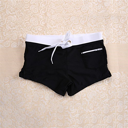 Generic Summer Beach Low Waist Men Swimwear-XXL-Black-image-33