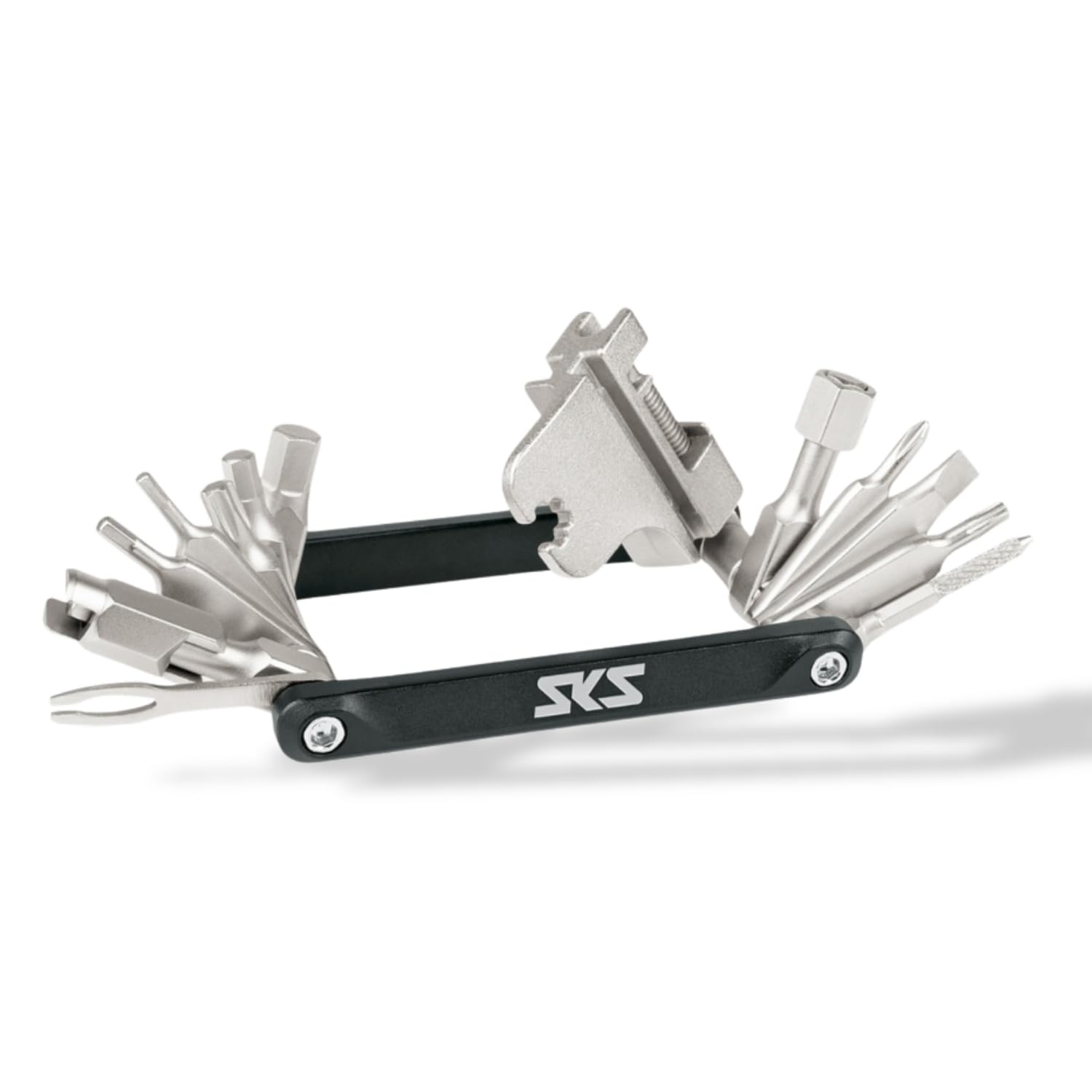 SKS GERMANY TOM 22 Multitool 22-Funktionen Fahrrad-Minitool Chrom-Vanadium-Stahl Aluminium