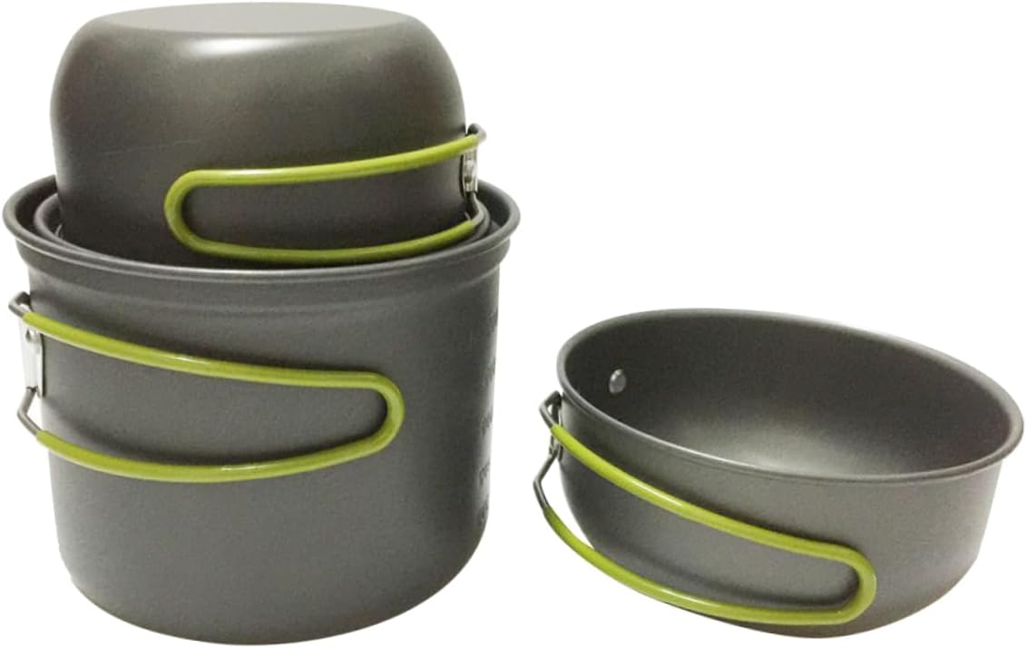 Milisten Camping Pot Kit Portable Outdoor Cooking Utensil Person Cookware Pan Silicone Cover