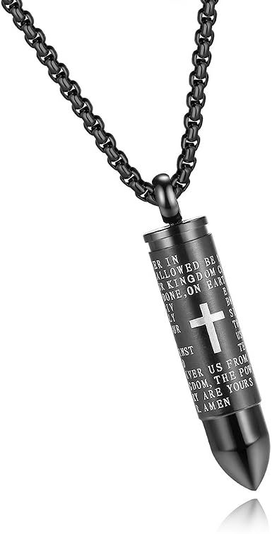 Prayer Cross Bullet Pendant Urn 