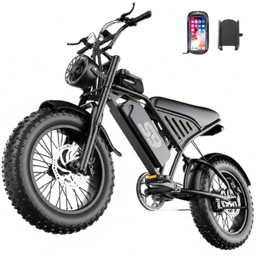 ASKGO Electric Bike for Adults Teens, 1500W Peak, 28/36 Mph & 65 Miles, 16/20" Fat Tire All-Terrain Electric Dirt Bike with 48V 20AH Removable Battery, Dual Brake Off-Road Ebike with NFC Unlock