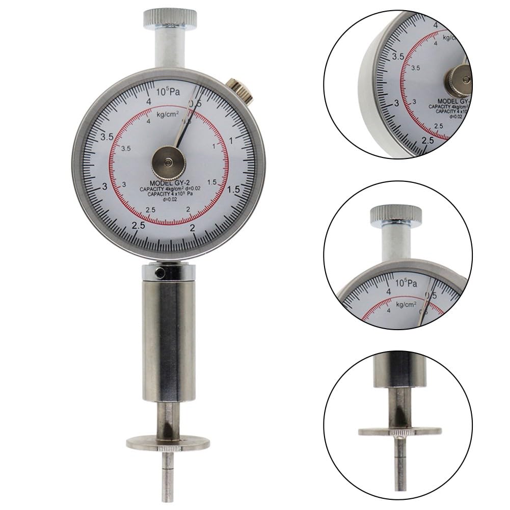 GY-2 tester twardości owoców – przenośny metalowy sklerometr do pomiaru twardości owoców w kg/cm² i Pa, kompaktowy 100 × 50 × 30 mm