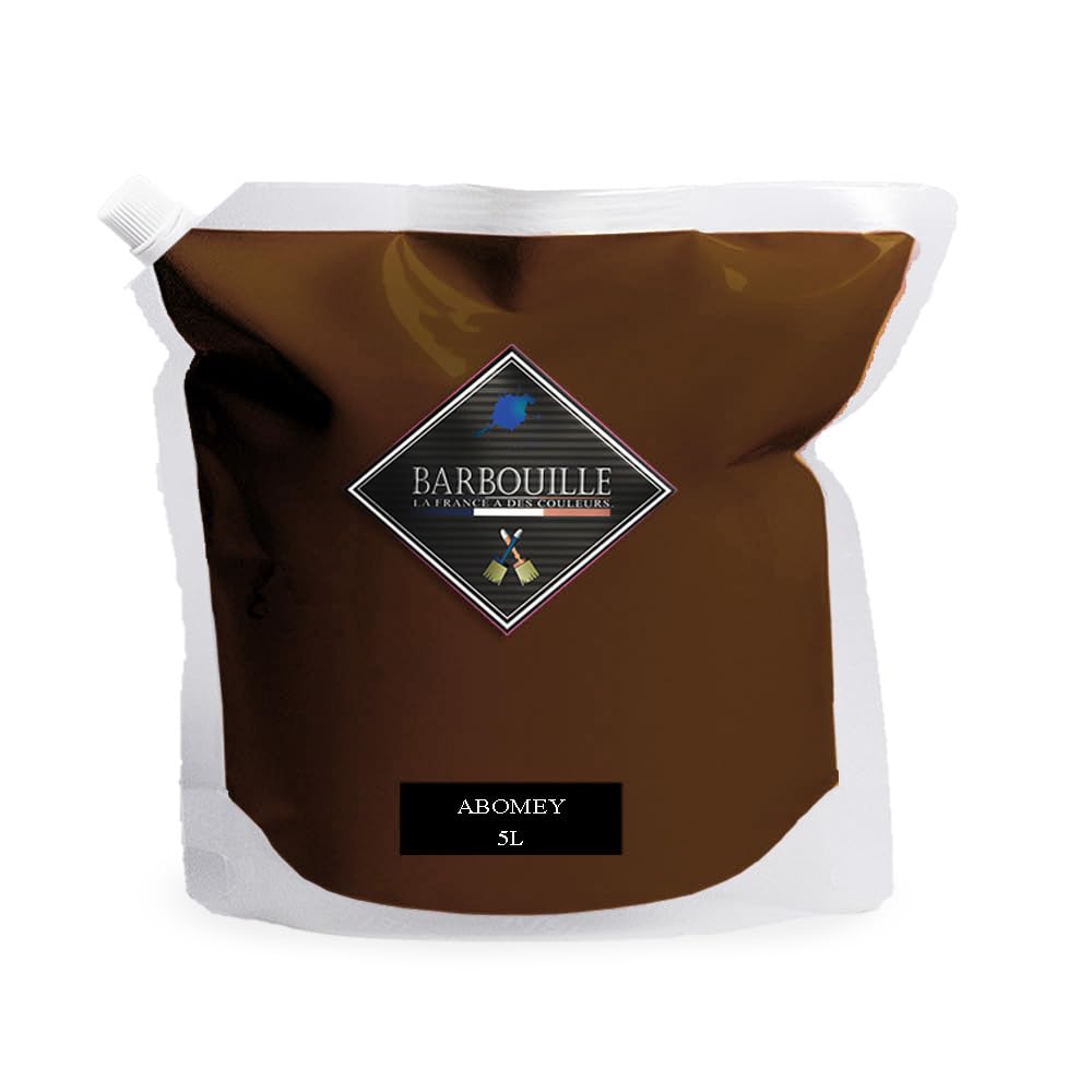Peinture marron Chocolat Acrylique Abomey - Effet Mat-Poudré - Peinture Mur & Plafond - Lessivable - Séchage En 30 min - COV A+ - Fabriquée En France - 5 L - BARBOUILLE