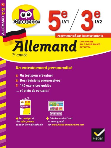 Allemand 2e année 5e LV1 / 3e LV2: cahier de révision et d'entraînement