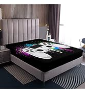 Loussiesd Set Biancheria Da Letto Gamer Con Pulsanti Azione, Copripiumino 135x200cm E Federa, Morbido Microfibra, Stampe 3D Vivaci, Regalo Per Camera Da Letto - 4